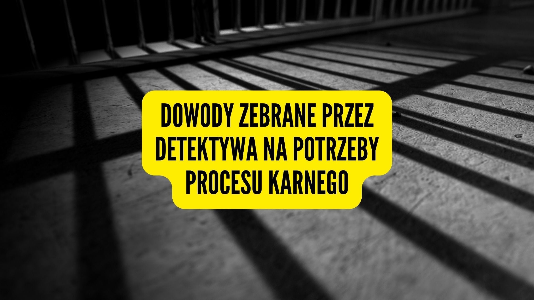 Dowody zebrane przez detektywa na potrzeby procesu karnego